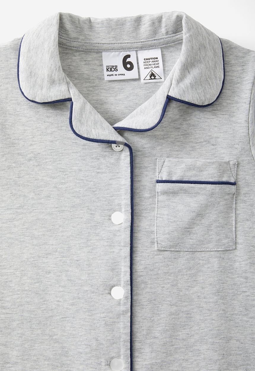 Cotton On - Claydon short sleeve pyjama set - cloud marle