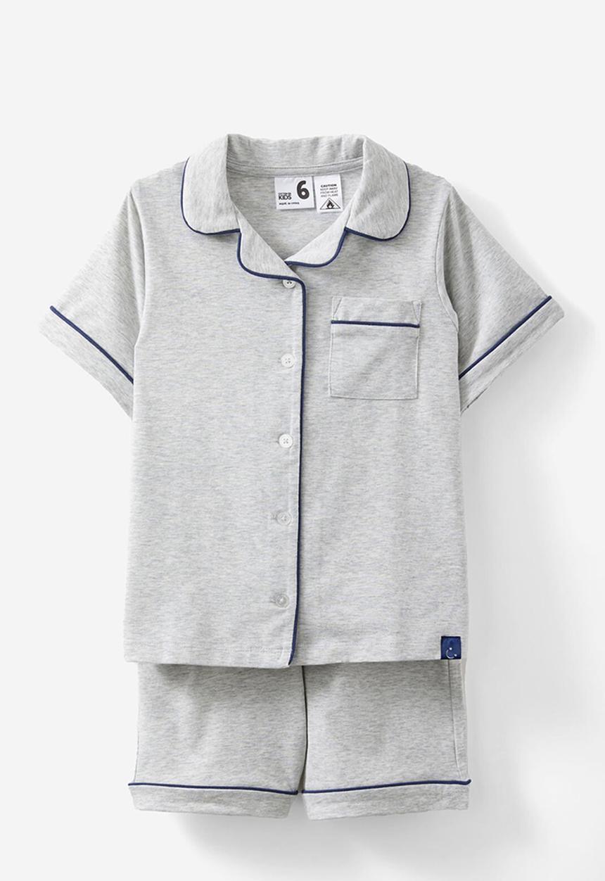 Cotton On - Claydon short sleeve pyjama set - cloud marle