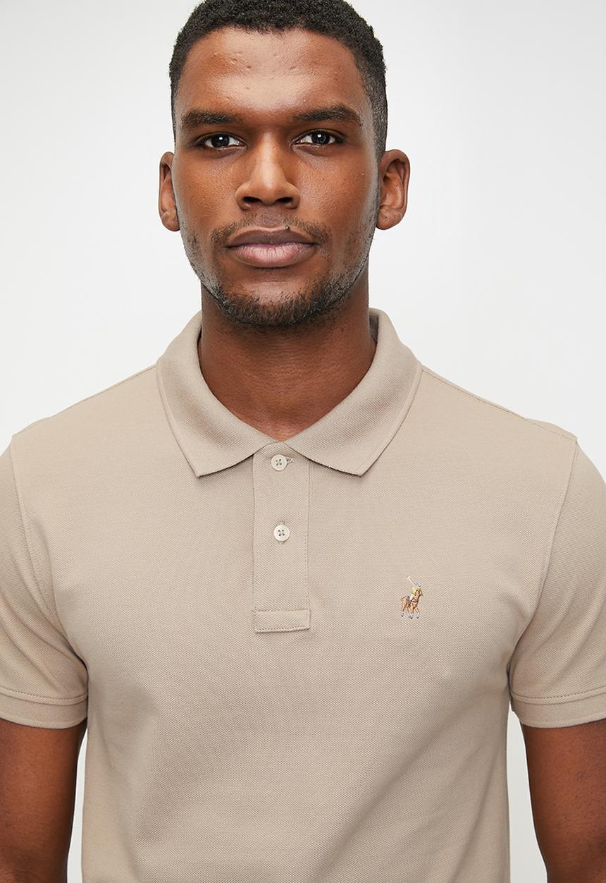 POLO - Carter essential pique short sleeve golfer - taupe	