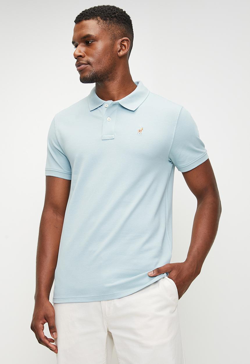 POLO - Carter essential pique short sleeve golfer - light blue	
