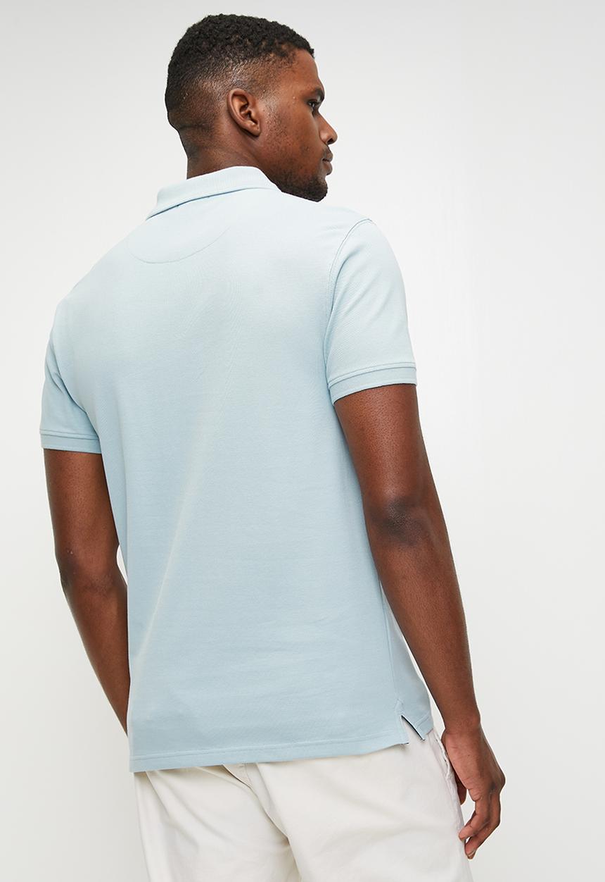 POLO - Carter essential pique short sleeve golfer - light blue	