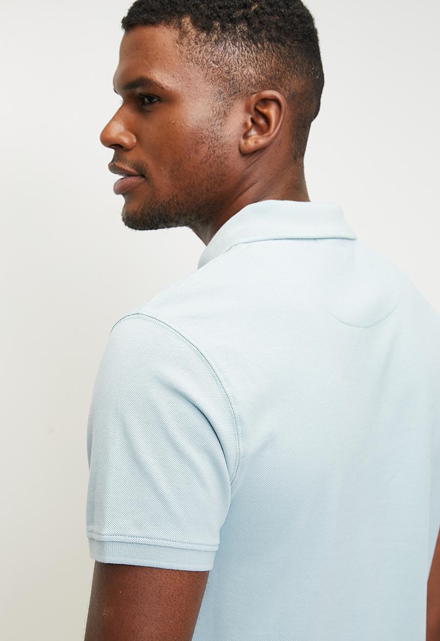 POLO - Carter essential pique short sleeve golfer - light blue	