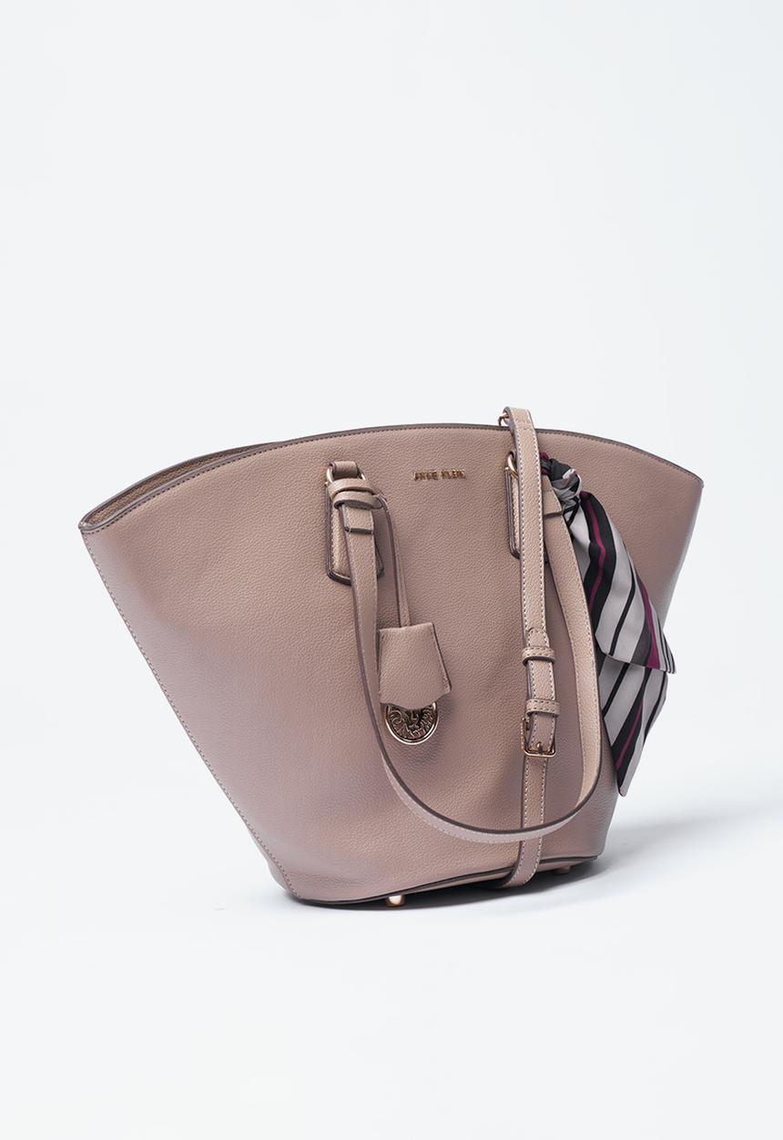 Anne Klein - Exclusive Ingrid Medium Tote With Scarf Bag-Truffle