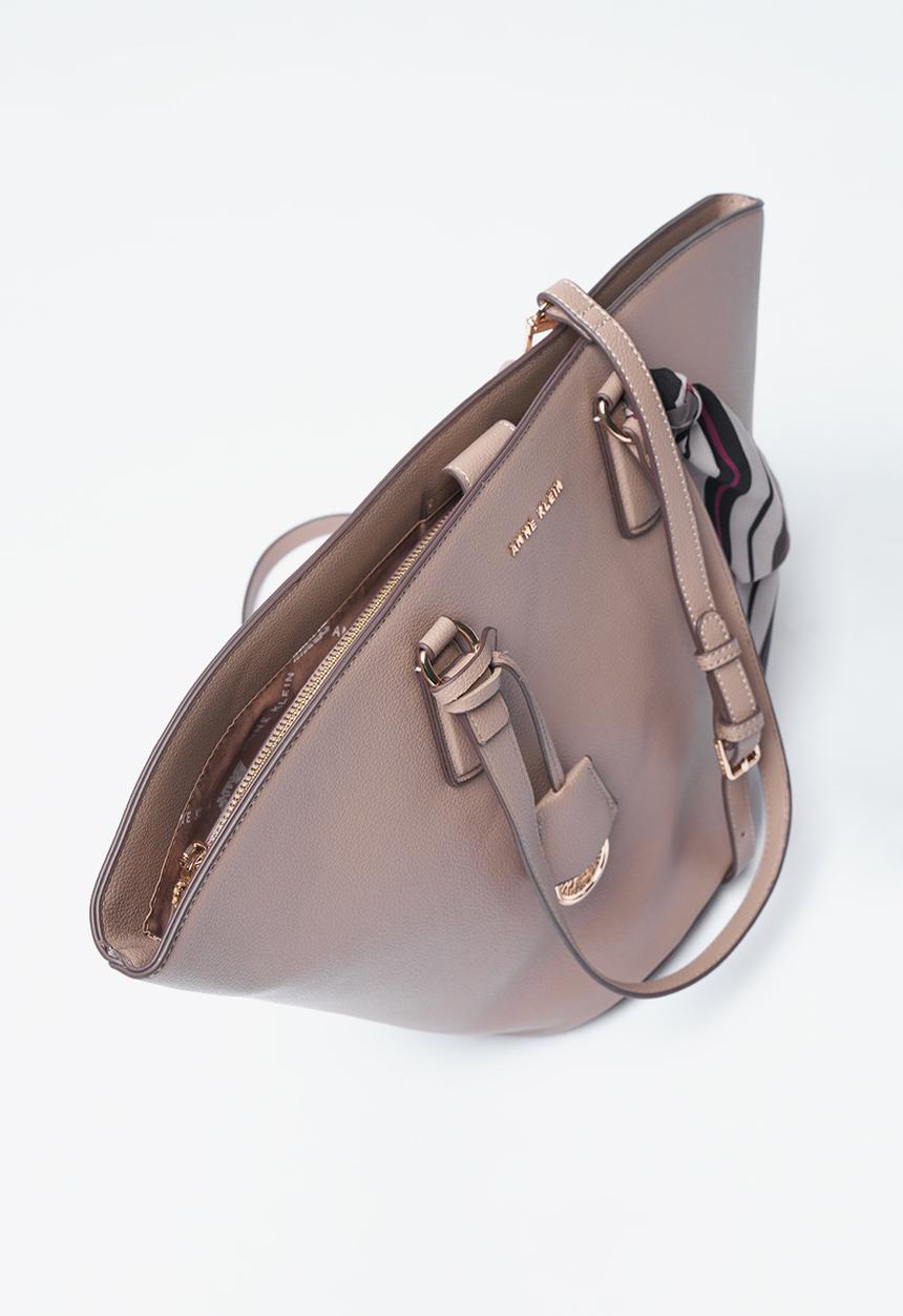 Anne Klein - Exclusive Ingrid Medium Tote With Scarf Bag-Truffle