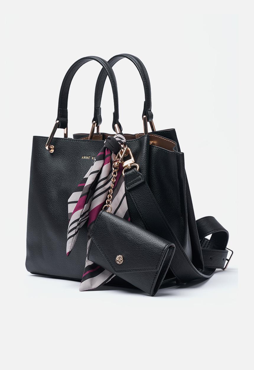 Anne Klein - Exclusive Alissa Satchel With Scarf Bag- Black