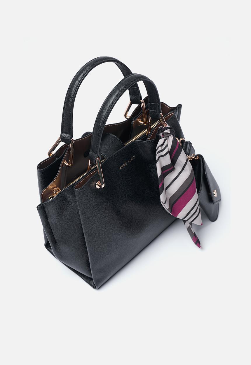 Anne Klein - Exclusive Alissa Satchel With Scarf Bag- Black
