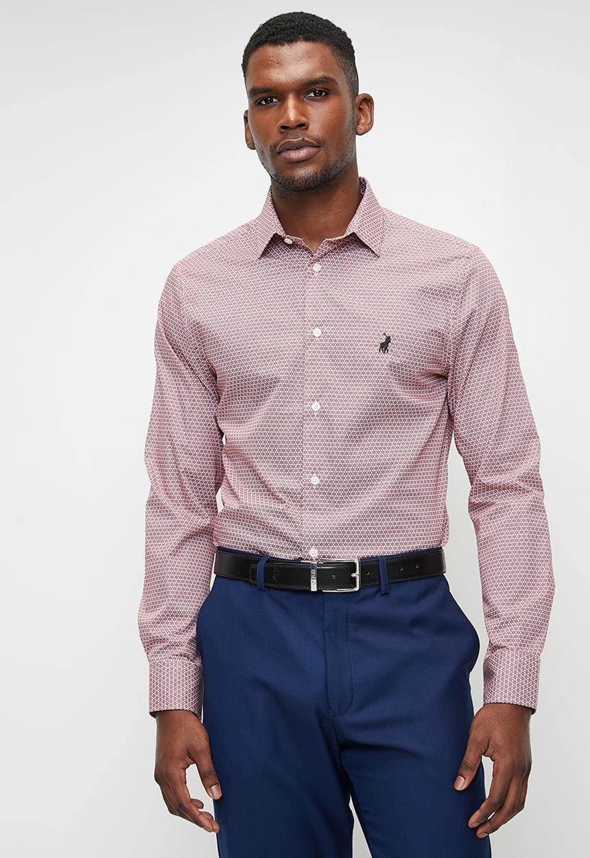 POLO - Douglas geometric printed shirt - red	