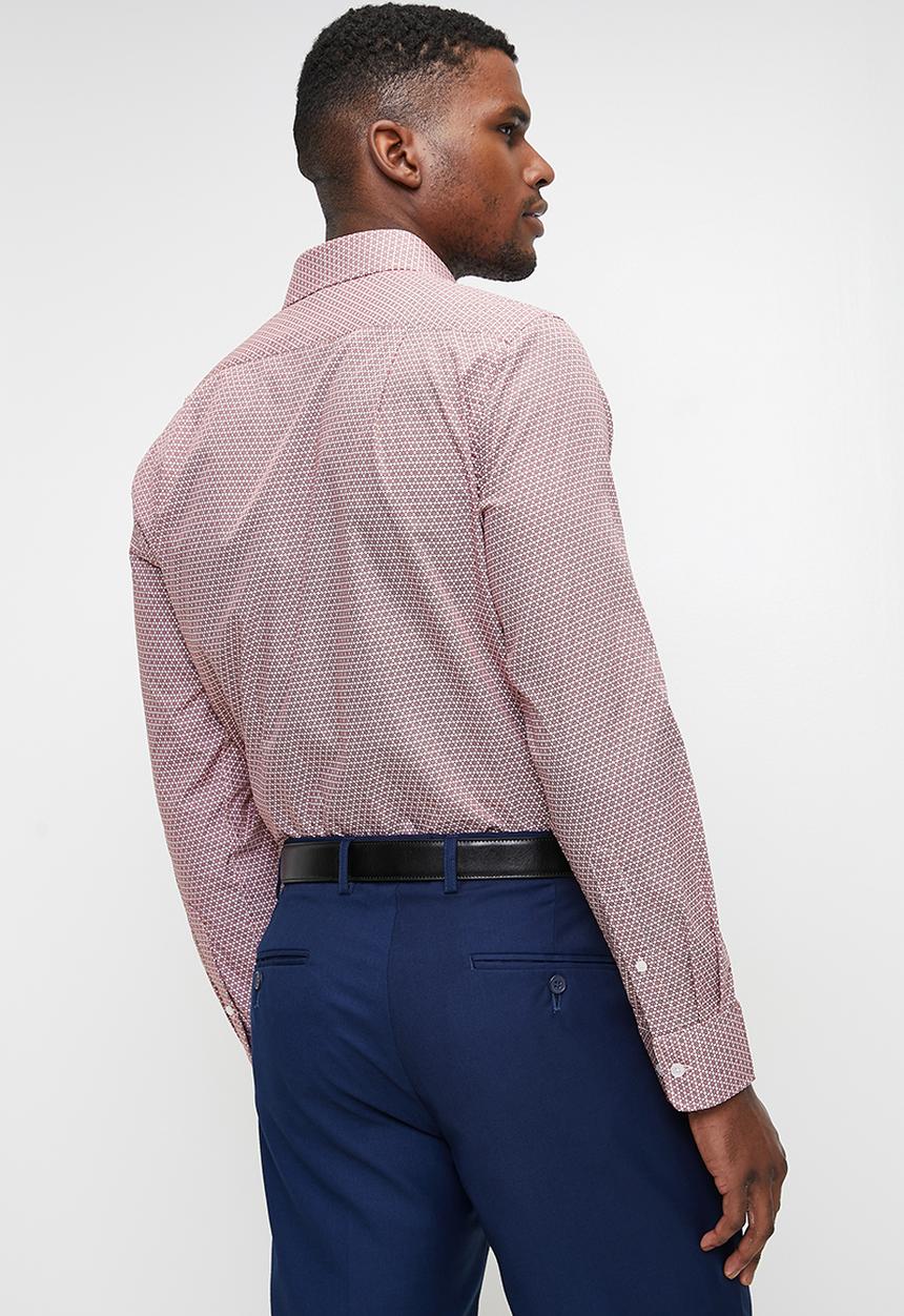 POLO - Douglas geometric printed shirt - red	
