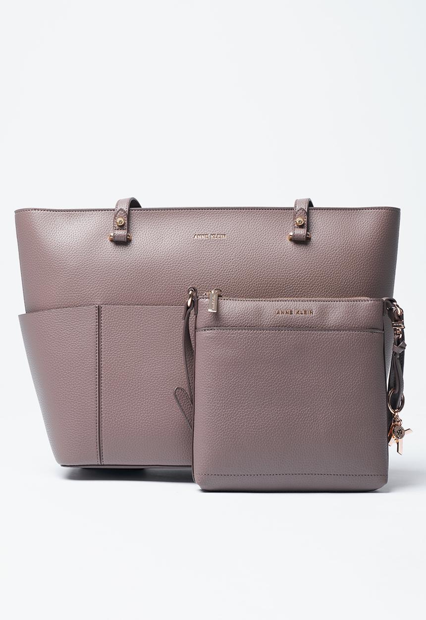 Anne Klein - Exclusive Madison-A 2 Piece Tote With Crossbody Bag-Mink