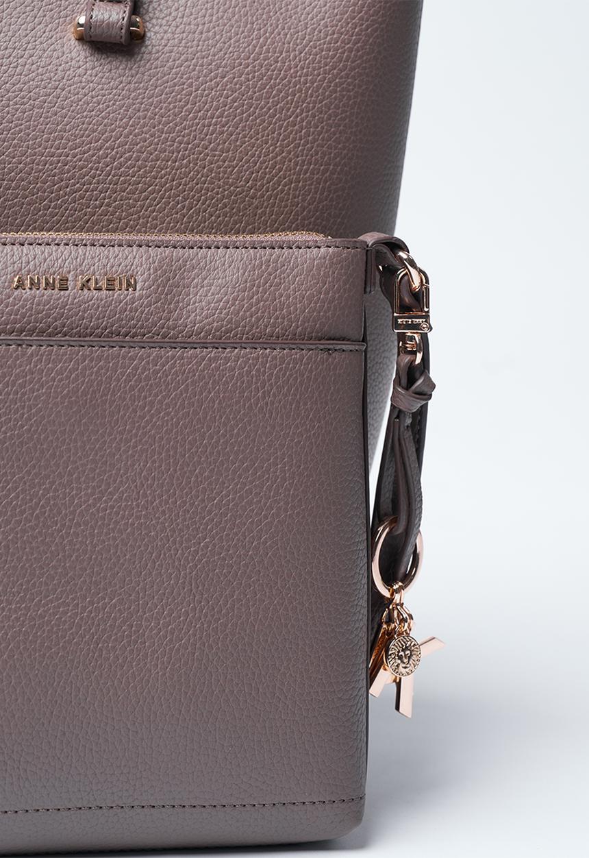 Anne Klein - Exclusive Madison-A 2 Piece Tote With Crossbody Bag-Mink