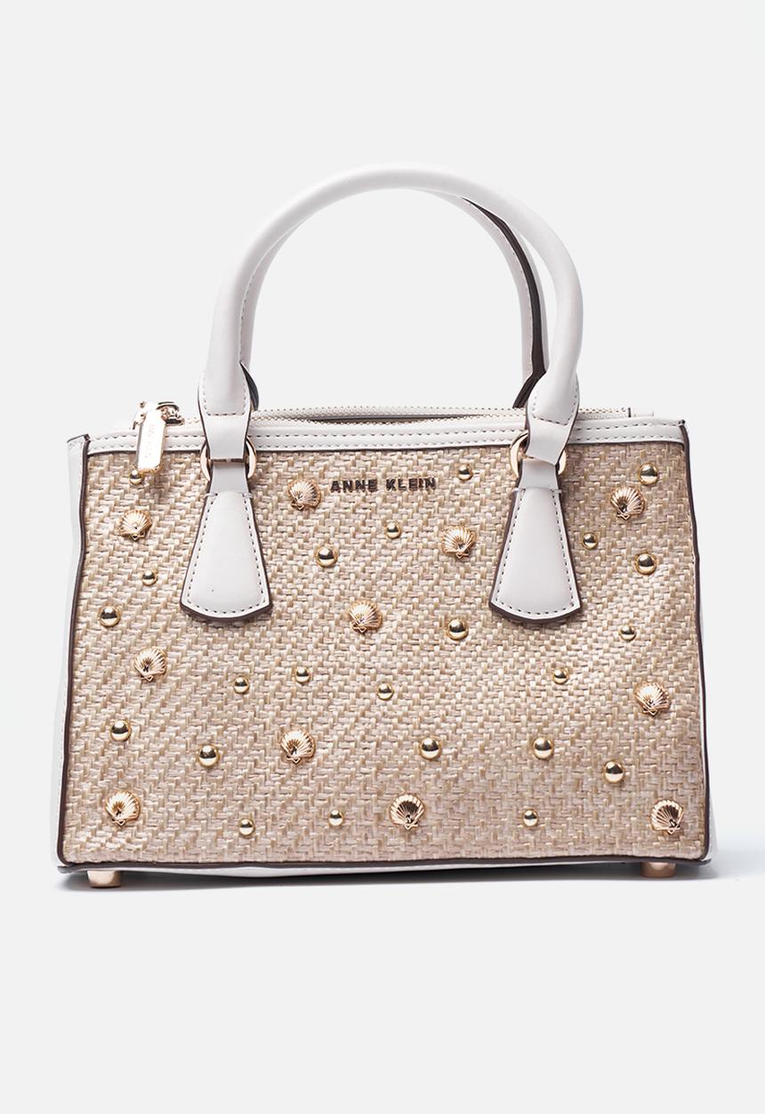 Anne Klein - Detachable strap satchel bag- Natural