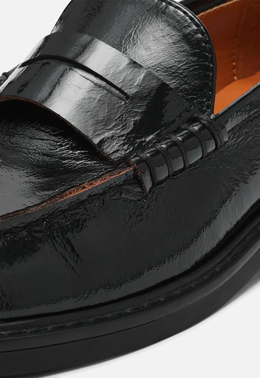 Steve Madden - Adison loafer  - black leat