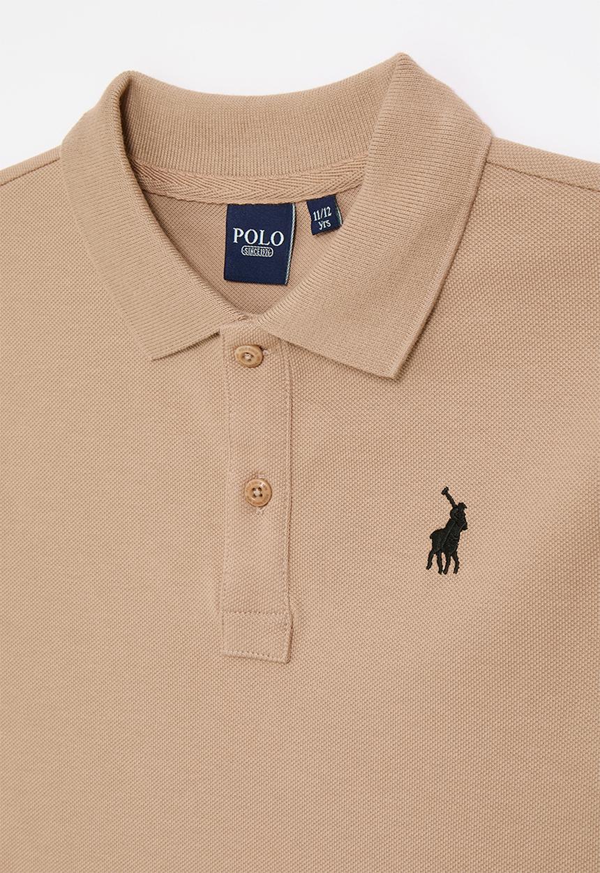 POLO - Boys austin short sleeve golfer - taupe