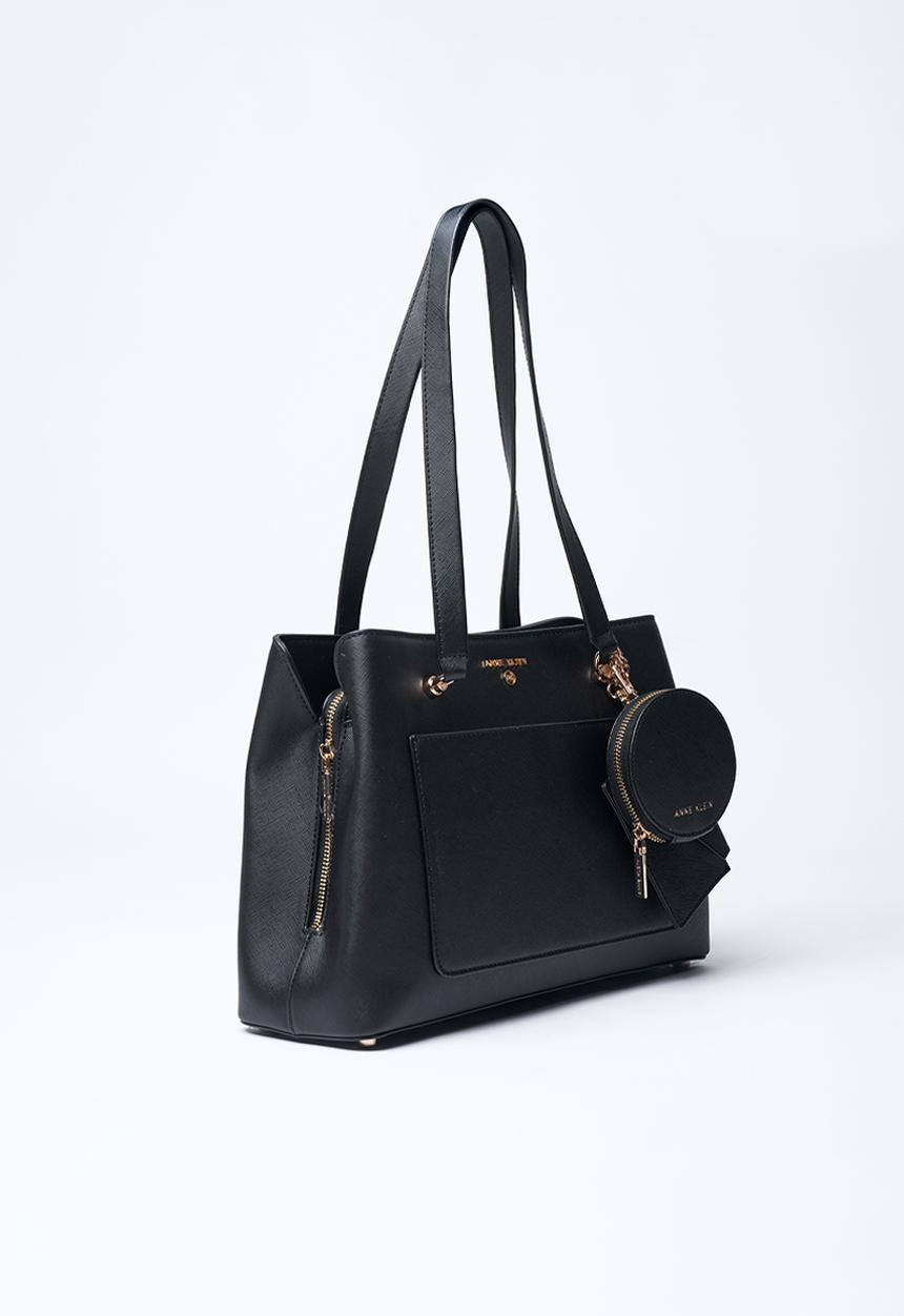 Exclusive Silvia Triple Compartment Satchel Bag-Black