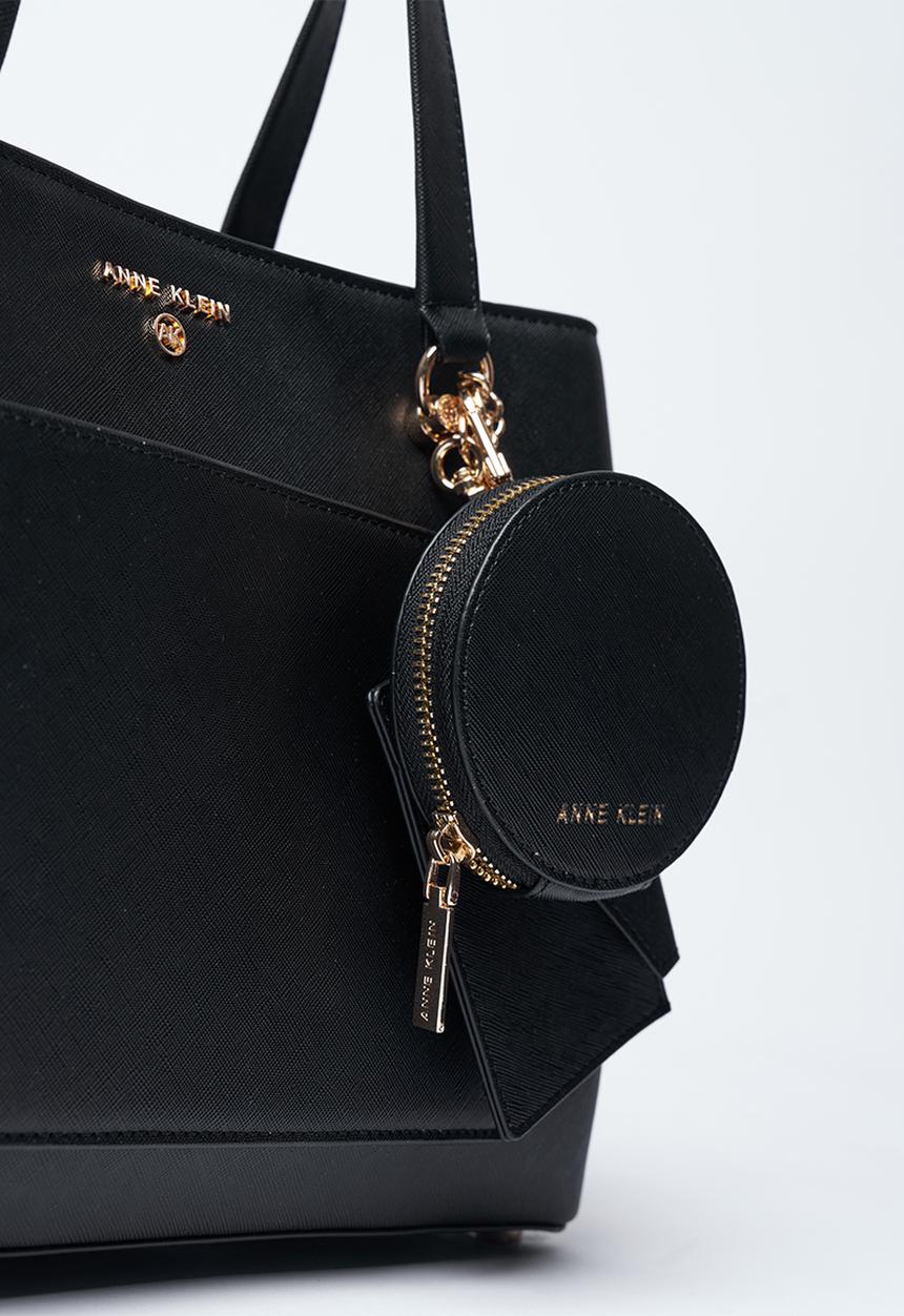 Anne Klein - Exclusive Silvia Triple Compartment Satchel Bag-Black