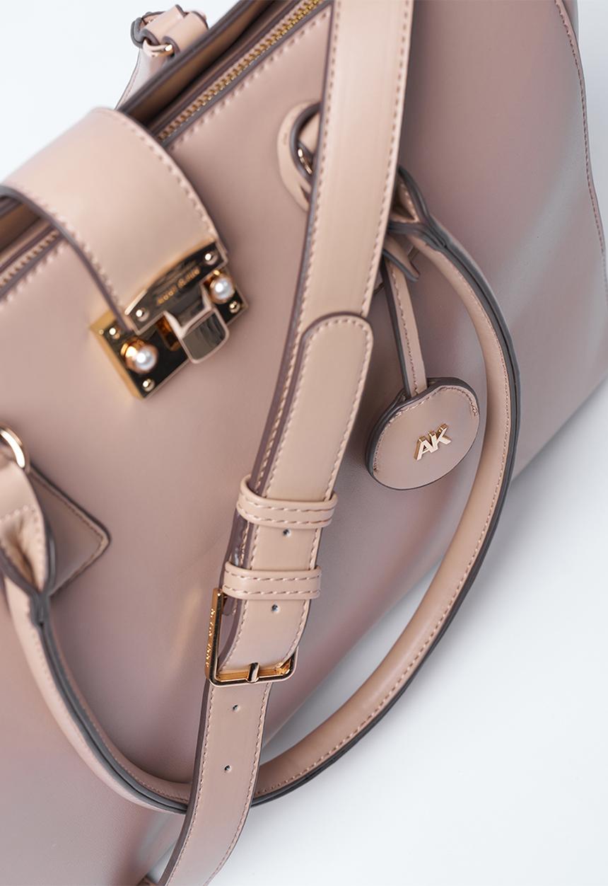 Anne Klein - Exclusive Tote With Laptop Case & Detachable Crossbody Strap Bag-Blush