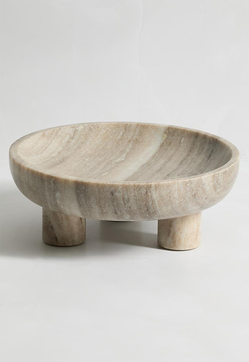 Sixth Floor - Mazi marble fruit bowl - Charcoal