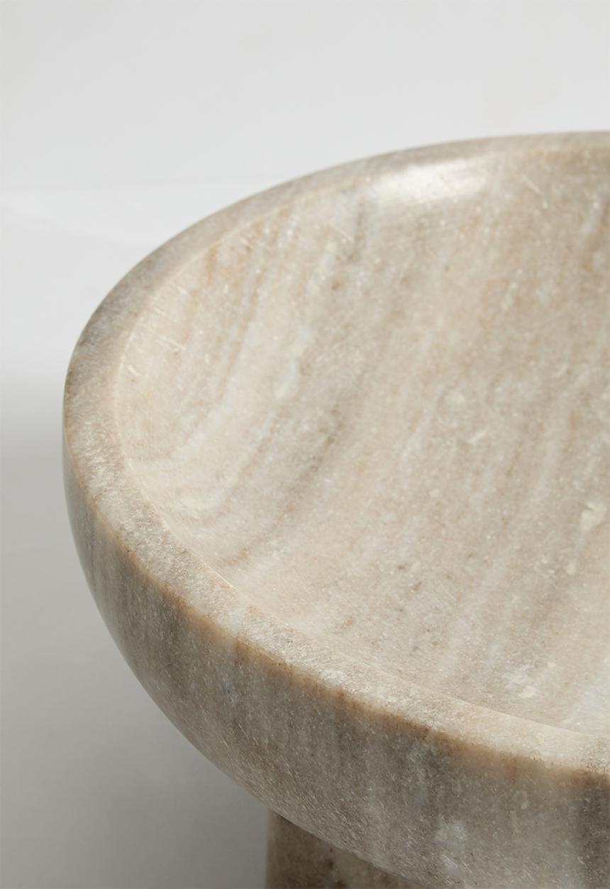Sixth Floor - Mazi marble fruit bowl - Charcoal