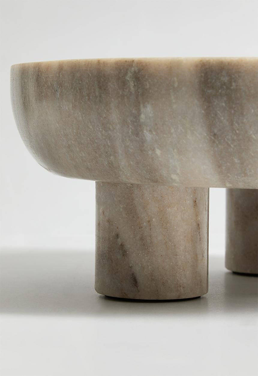 Sixth Floor - Mazi marble fruit bowl - Charcoal