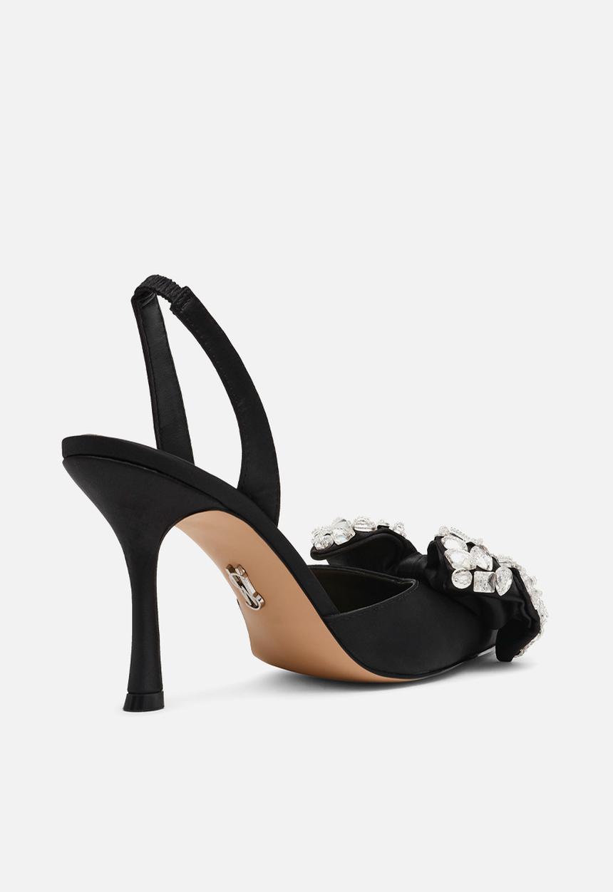 Steve Madden - Lovie heel - blk satin