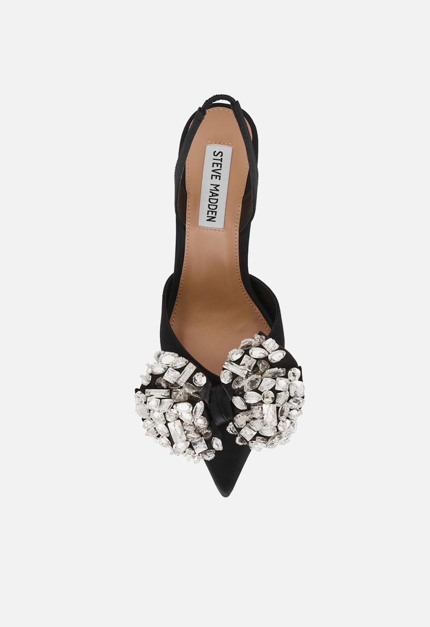 Steve Madden - Lovie heel - blk satin