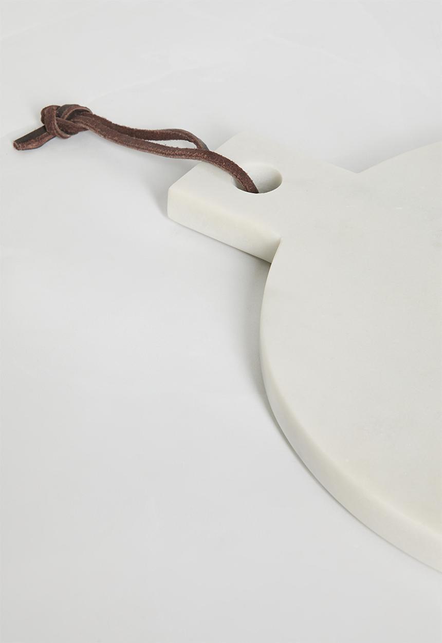 Sixth Floor - Roll round marble chopping board - White