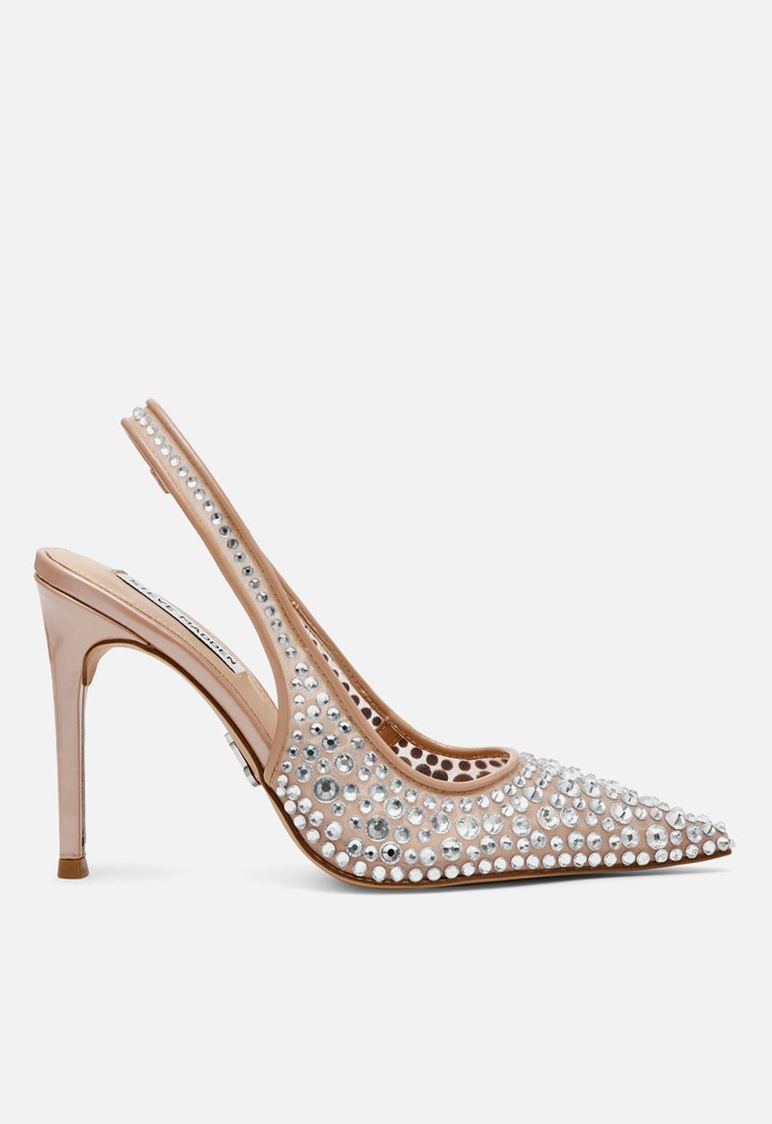 Steve Madden - Reyes-r heel rhinestone - nude