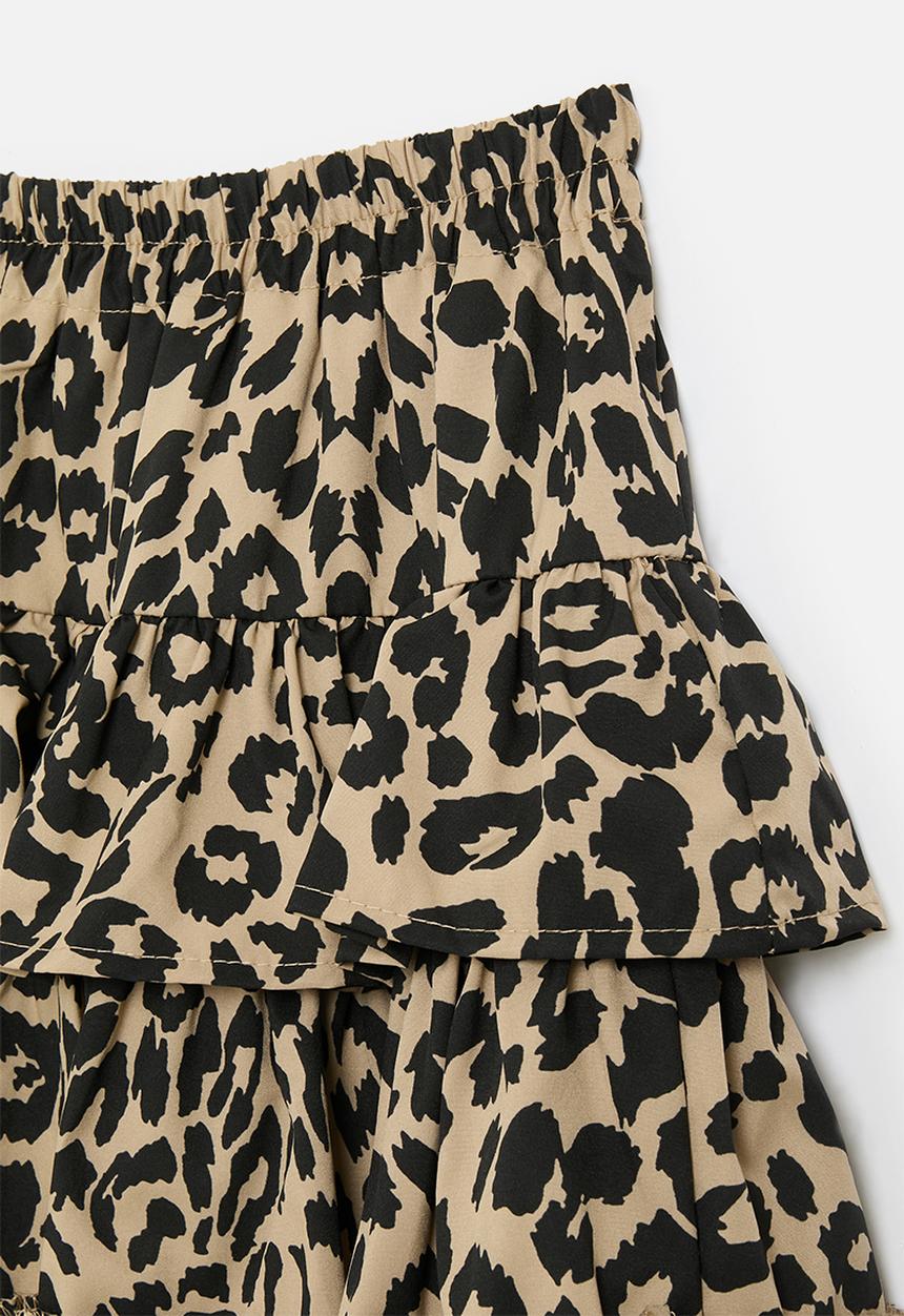 Pop Candy - Tiered printed skirt - multi