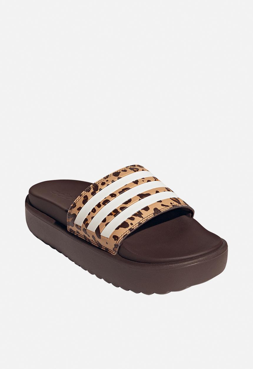 adidas Originals - Adilette platform - jr9234 - shadow brown/ftwr white/magic beige