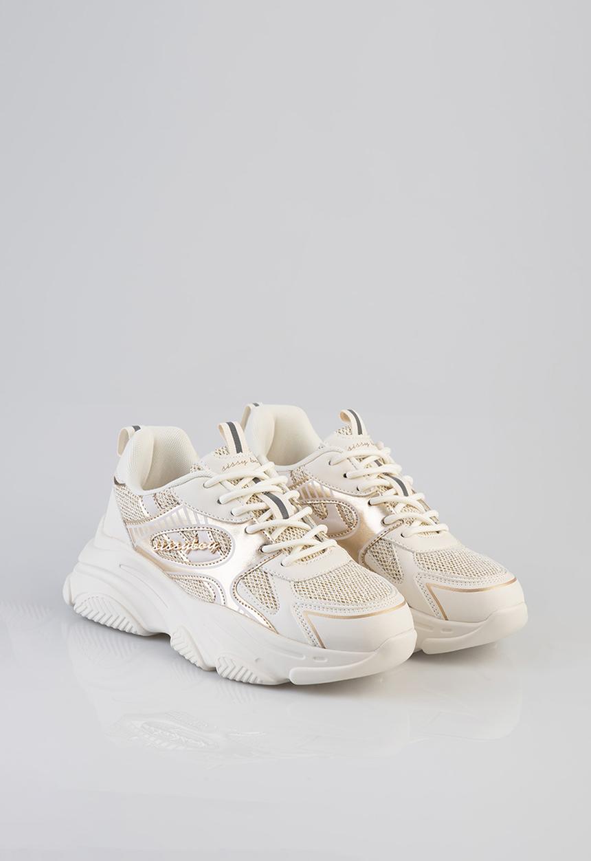 SISSY BOY - JESSICA SNEAKER - CREAM & GOLD