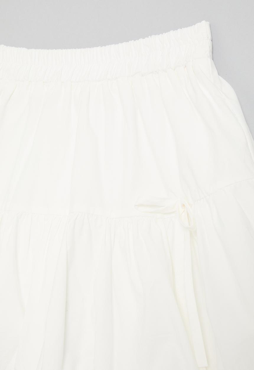 Pop Candy - Bow detail bubble skirt - white