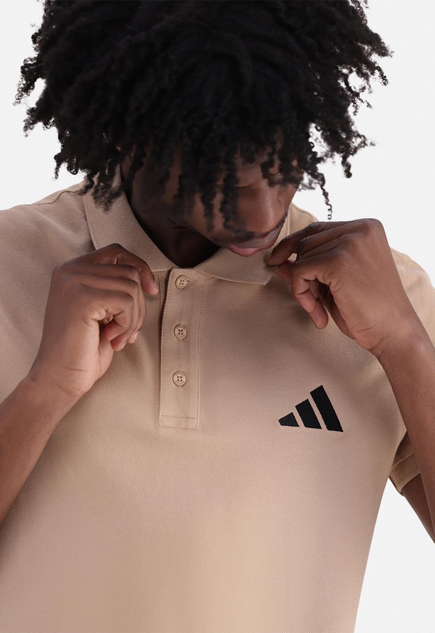 adidas Performance - Essentials Small Logo Piqué Polo Shirt - Brown