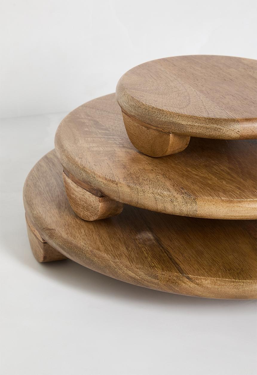 Sixth Floor - Stack wooden platter set of 3 - Natural