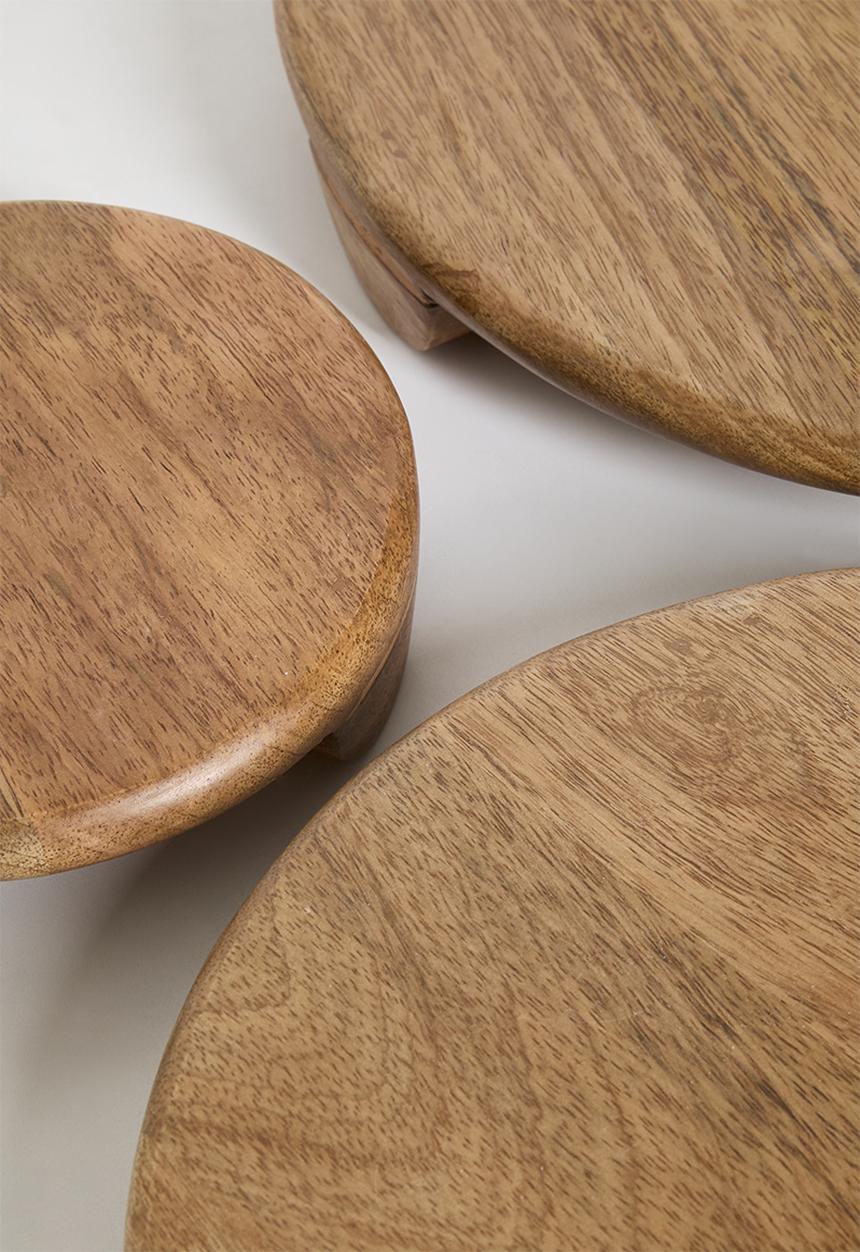 Sixth Floor - Stack wooden platter set of 3 - Natural