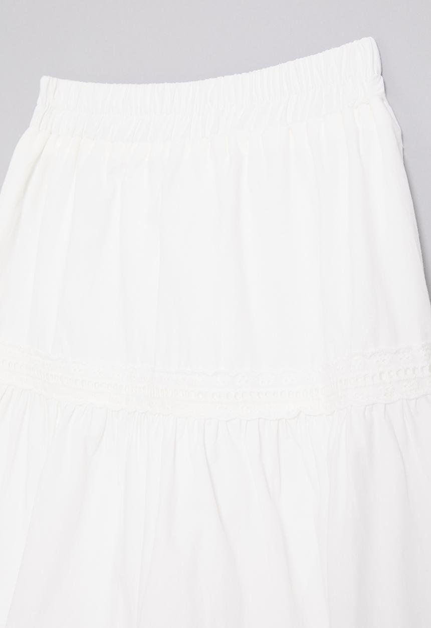 Pop Candy - Broderie anglaise gypsy skirt - white