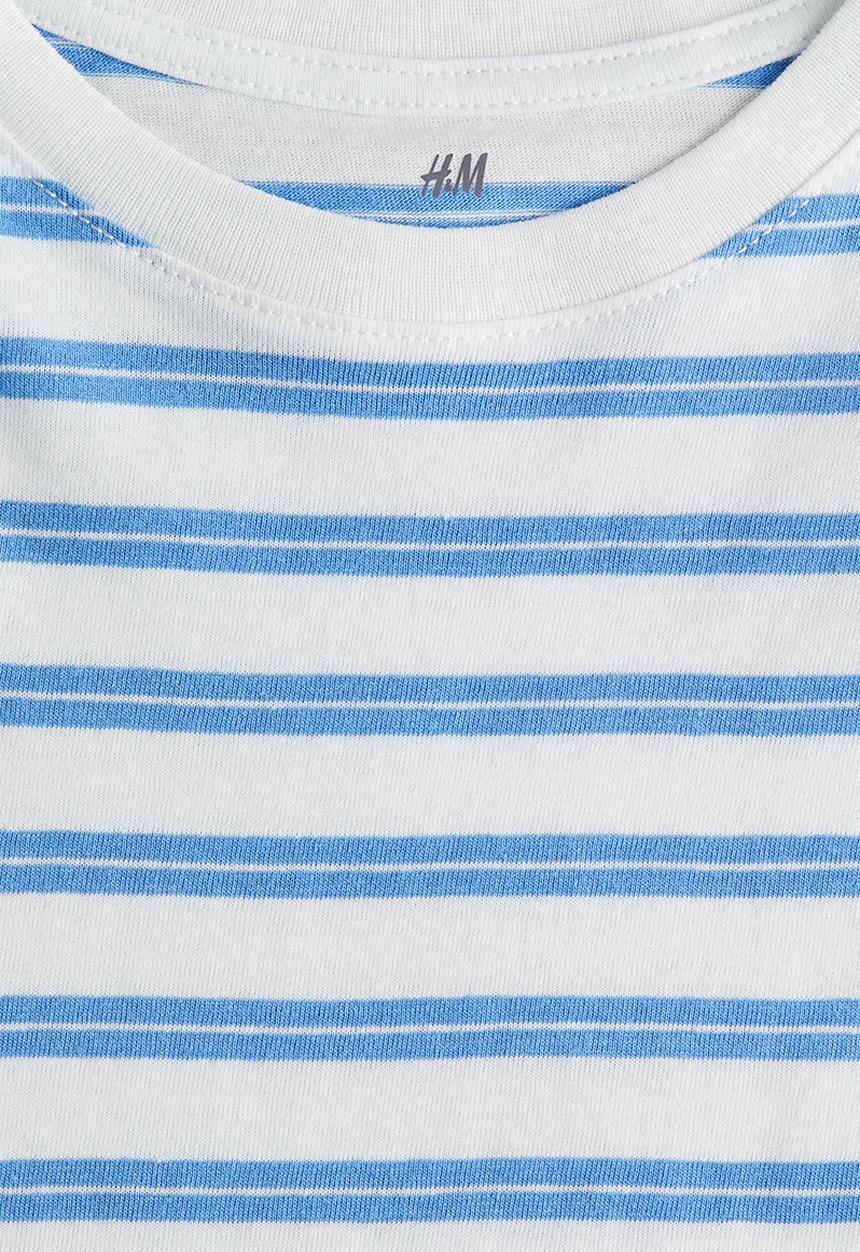 H&M - Cotton t-shirt - light blue striped
