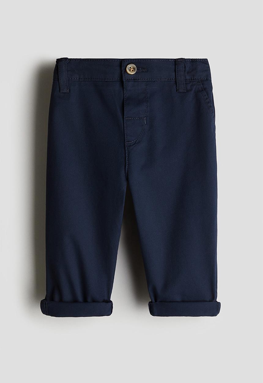 H&M - Cotton chinos - navy blue
