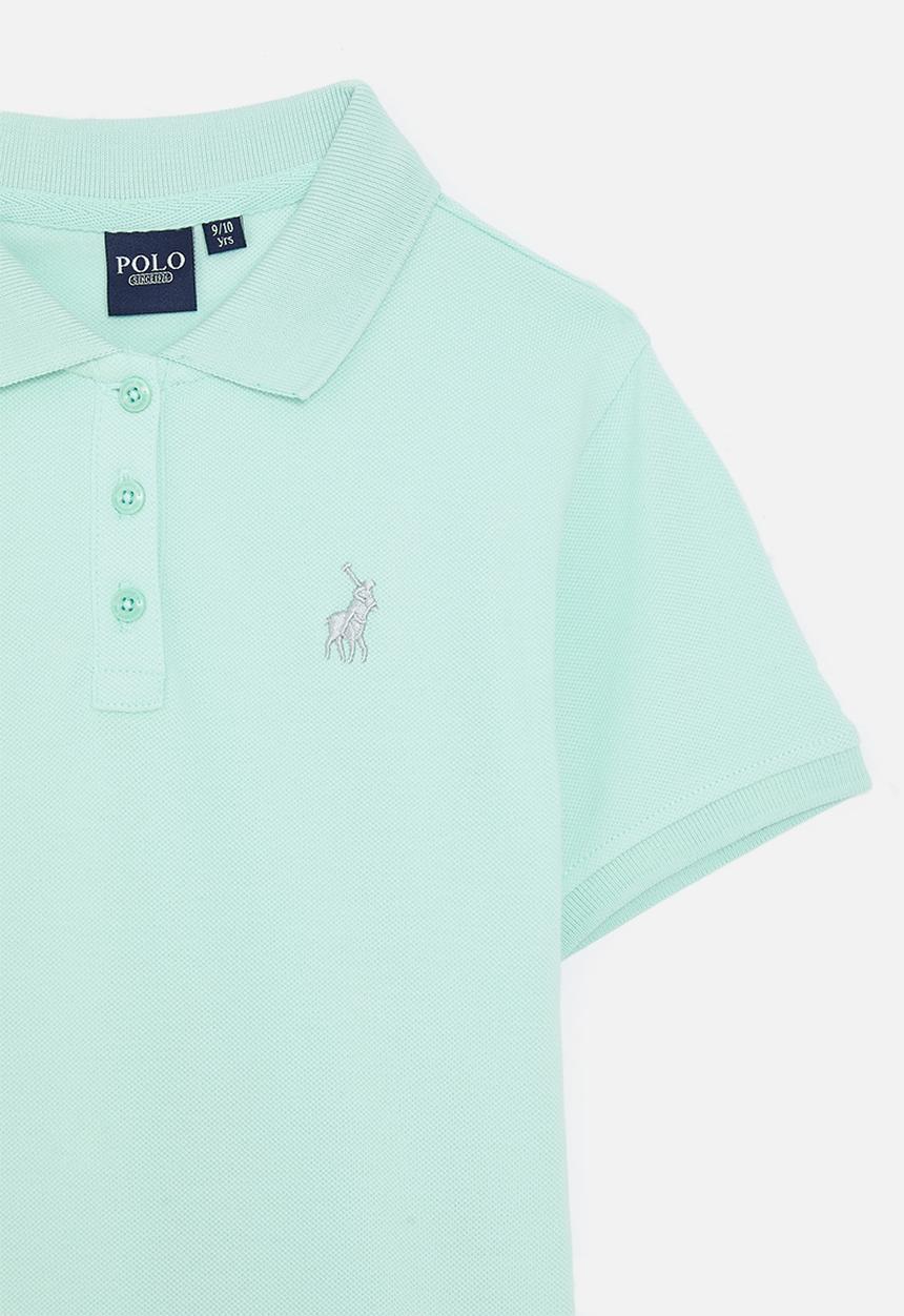 POLO - Girls nina short sleeve golfer - turquoise