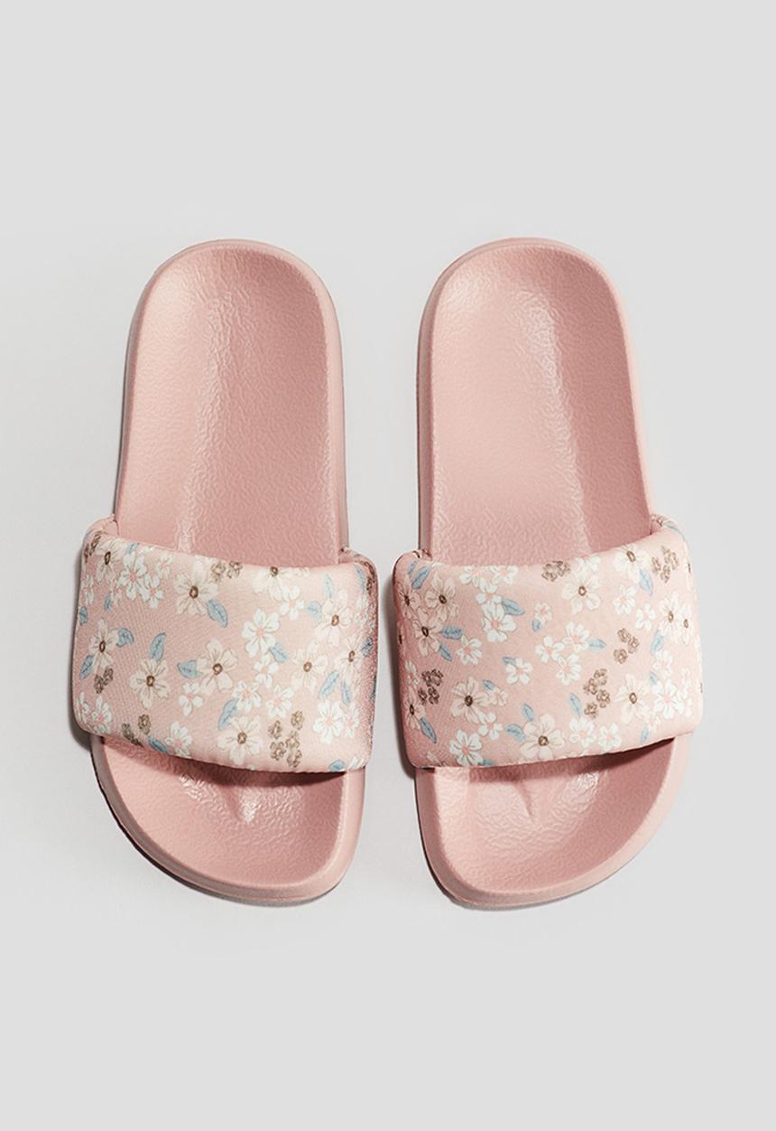 H&M - Pool shoes - light pink/floral