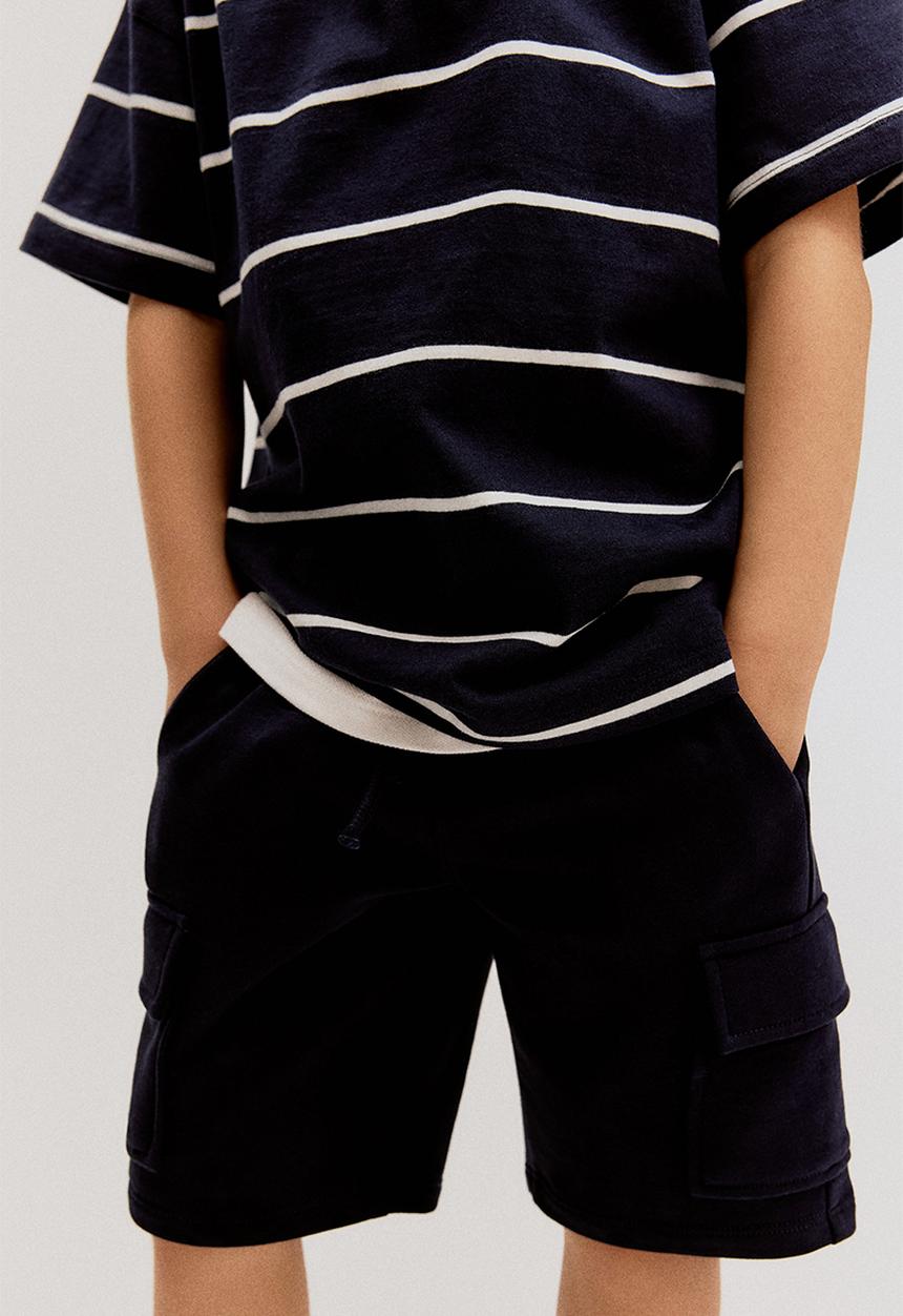 H&M - Cargo sweatshirt shorts - blue