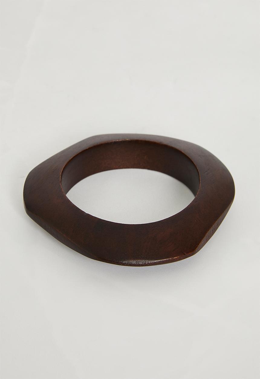Sixth Floor - Organic shape wooden napkin ring set of 4 - Natural