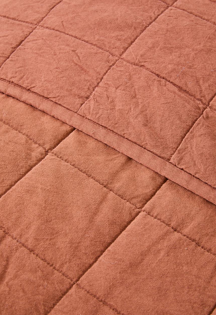 Sixth Floor - Cotton Stone Washed Quilt - Rust