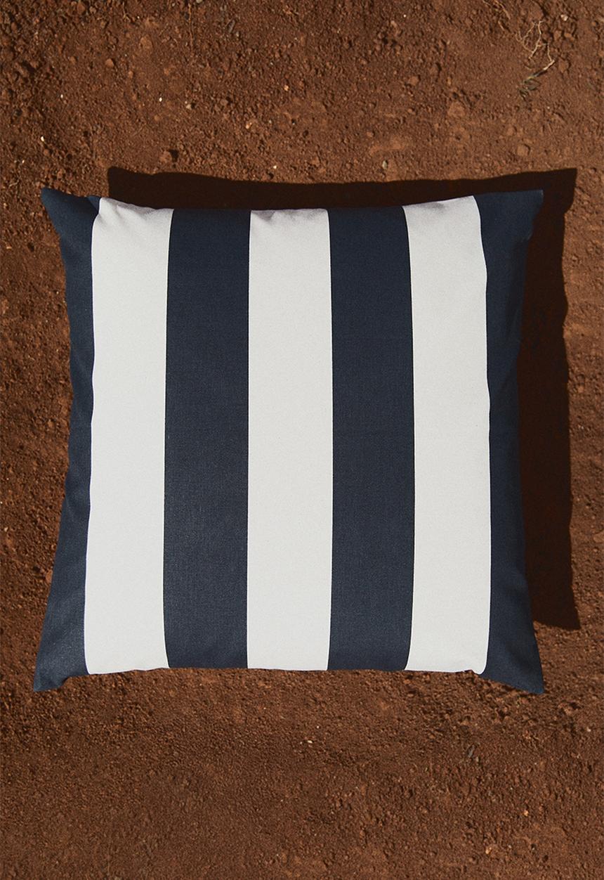 H&M - Outdoor cushion cover - black striped 