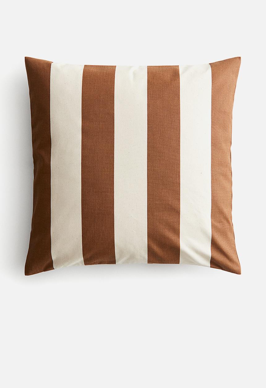 H&M - Outdoor cushion cover - brown striped