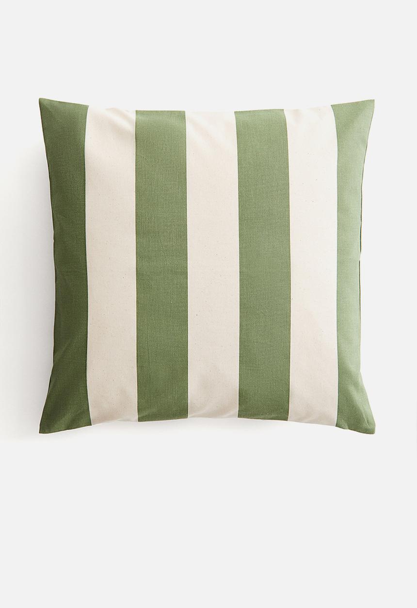 H&M - Outdoor cushion cover - green striped