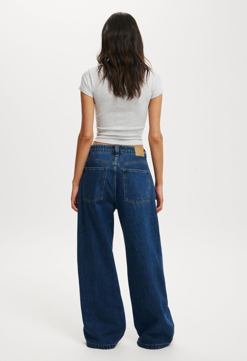Cotton On - Low super baggy jean - sandman blue