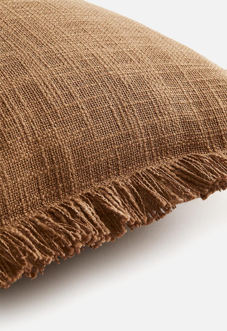 H&M - Slub weave cushion cover - light brown