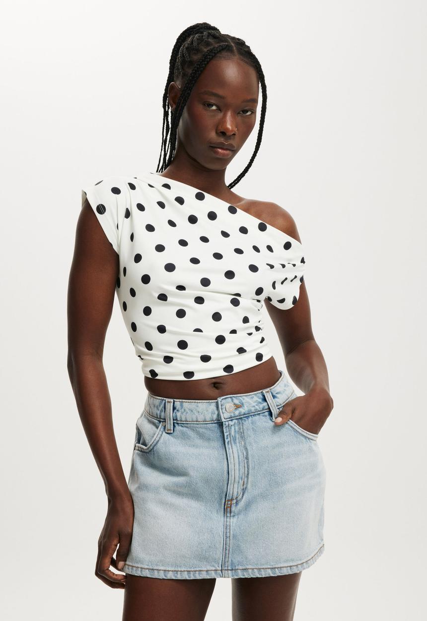 Cotton On - Mini denim skort - feather blue