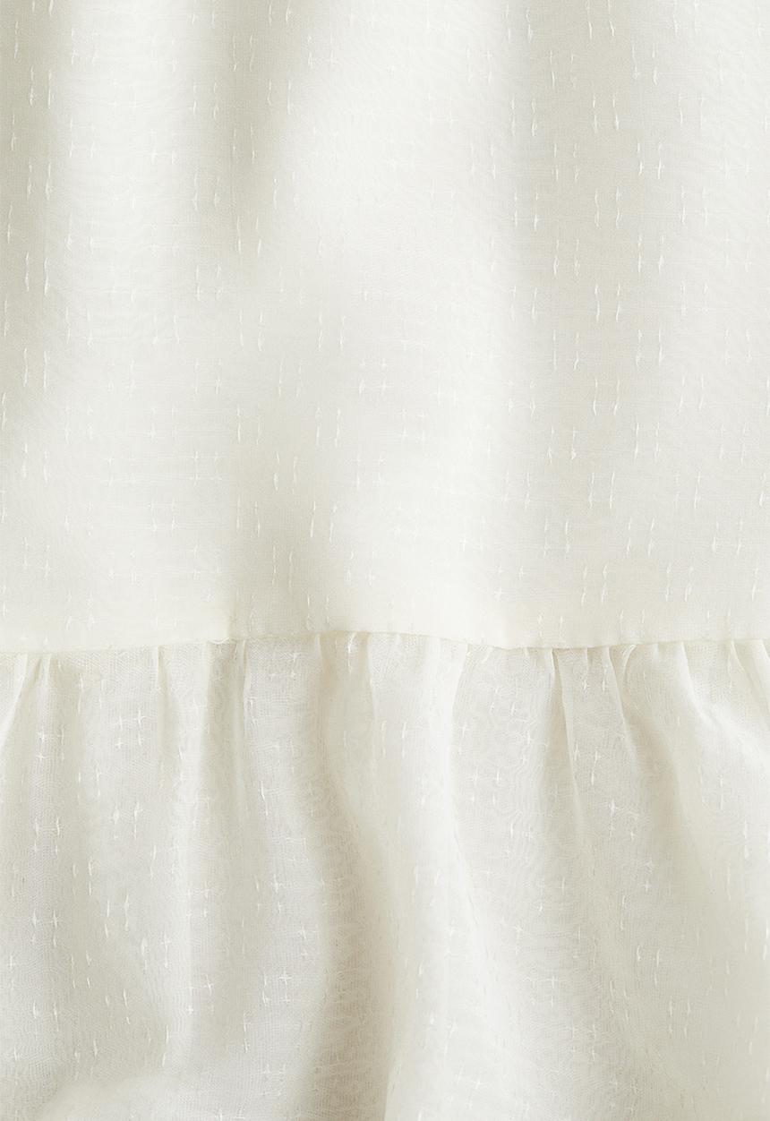 H&M - Chiffon peplum top - white