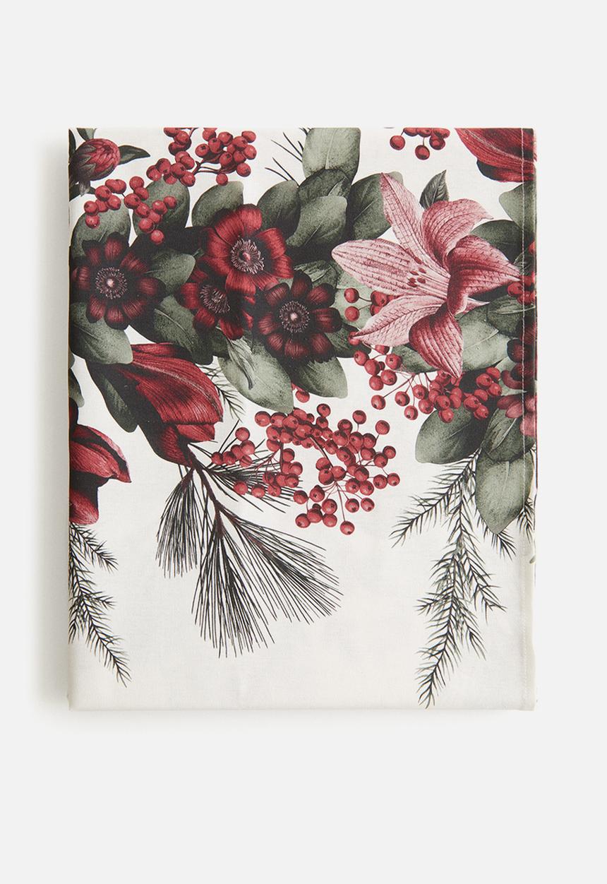 H&M - Water-repellent tablecloth - white flowers